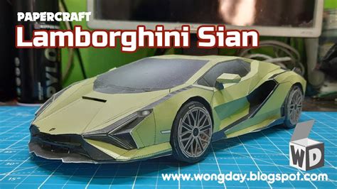 Papercraft Lamborghini Sian Youtube