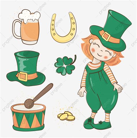 Patrick Holiday Saint Patrick Day Vector Illustration Set, Patrick, St Patrick, St Patrick Day 