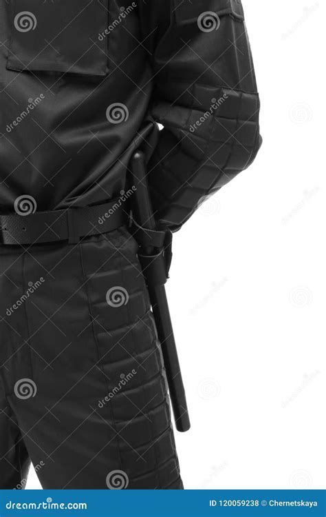 Male Security Guard In Uniform Stock Photo Image Of Isolated