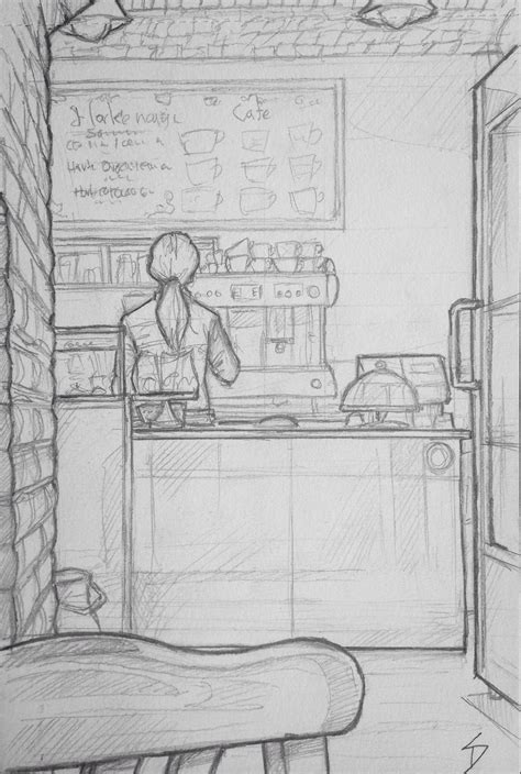 Quick Sketch If Café Prague A Cozy Basement Cafe With A Vaulted