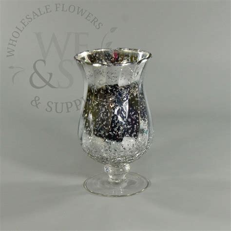 Silver Mercury Glass Pedestal Vase Mercury Glass Vase Wholesale Flowers And Supplies Gold