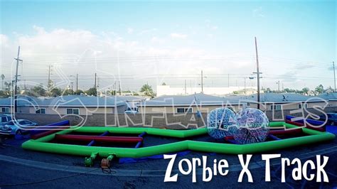 Zorbie X Track Ez Inflatables Inc Youtube