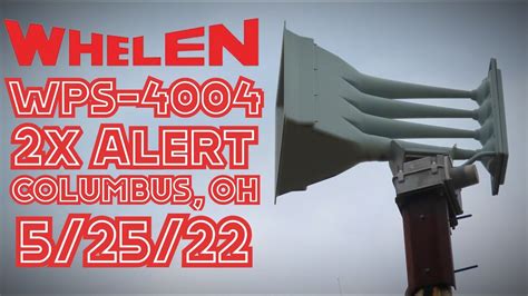 Whelen Wps 4004 Siren Test 2x Alert Columbus Oh Youtube
