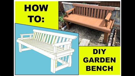 How To Diy Garden Bench Youtube