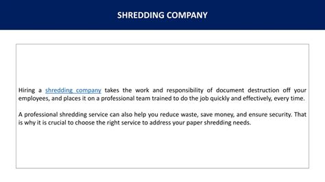 Ppt Reasons To Hire A Professional Document Shredding Company