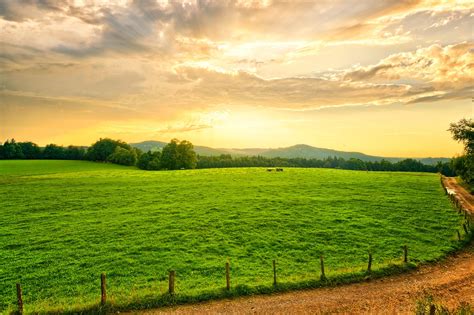 Farmland Sunset Free Photo Download Freeimages