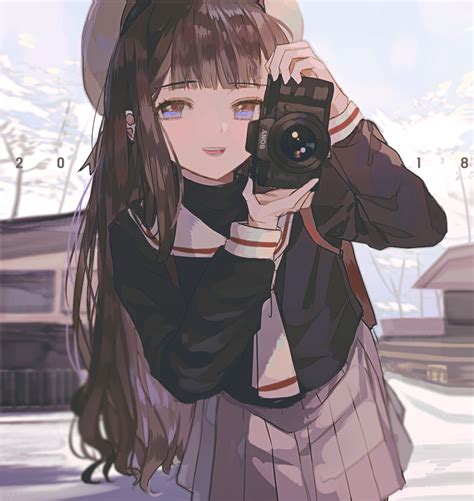 Aesthetic Anime Girl With Brown Hair And Bangs Aesthetic Guides