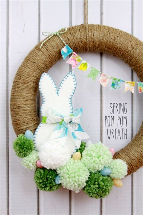 A Wreath With An Easter Bunny On It