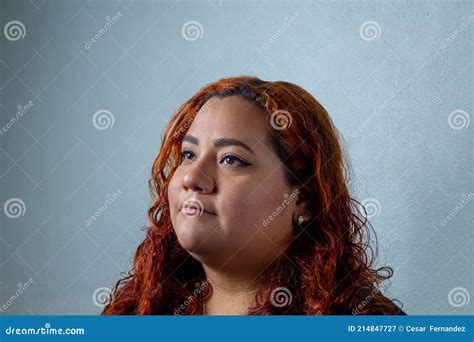 Portrait Of Chubby Latin Young Woman Mexican Stock Image Image Of Brazilian Attractive