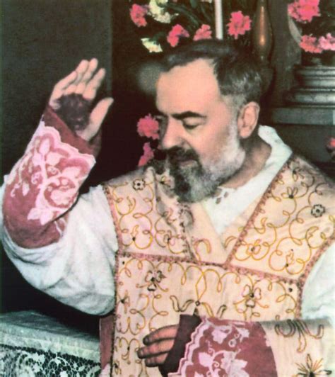 St Padre Pio Stigmata St Pio With Apparent Stigmata Visible On His