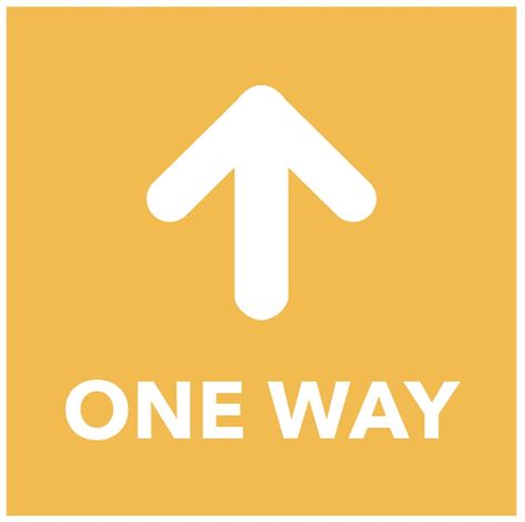 One Way Arrow Up Floor Graphic 200x200mm Covid Safety Sign