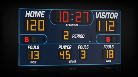 Digital Basketball Scoreboard Wide Basketball Scoreboard Spectrum Scoreboards