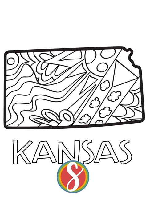 Free Kansas Coloring Pages — Stevie Doodles