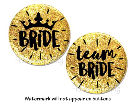 Team Bride Party Buttons Bachelorette Party Pins Team Bride Etsy