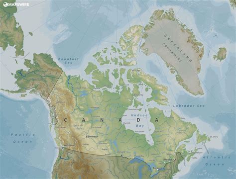 Mapa Fisico De Canada Un Mapa Fisico De Canada America Del Norte Images