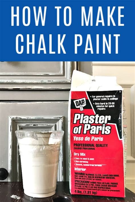 The ratio is the same, so use one part warm water and two parts either flour or glue. DIY Chalk Paint Recipe - Latex Paint & Plaster of Paris ...