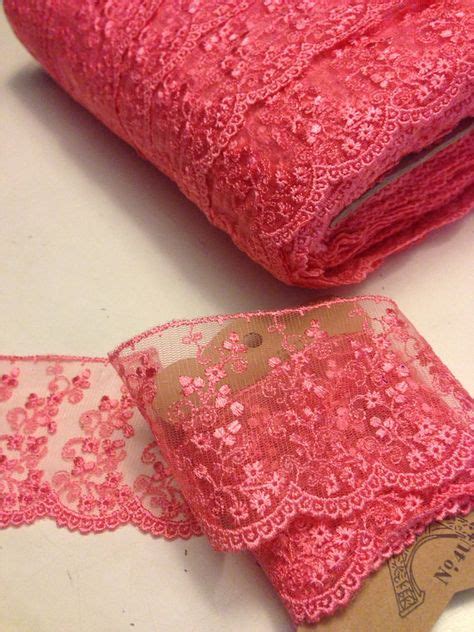 Embroidered Lace Trim 4 Yards By Fabulace On Etsy Embroidered Lace Lace Lace Trim