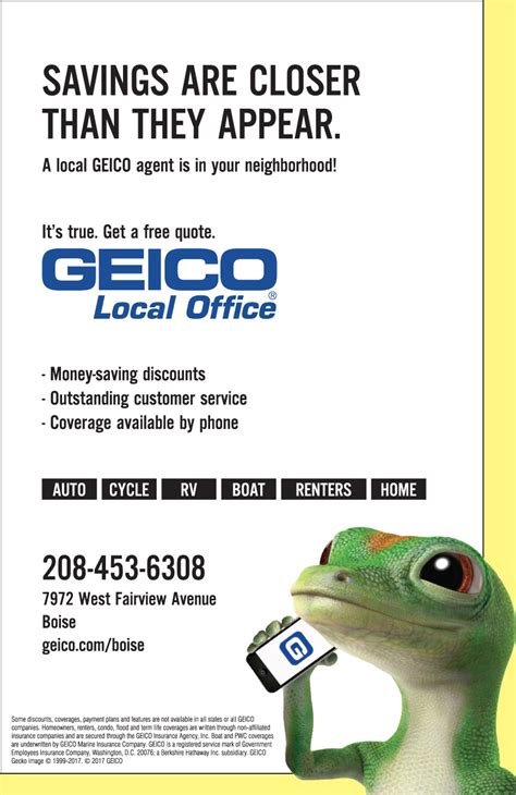 For example, if you have renters insurance or mobile home insurance with geico in texas, it's. GEICO INSURANCE PHONE NUMBER BOISE