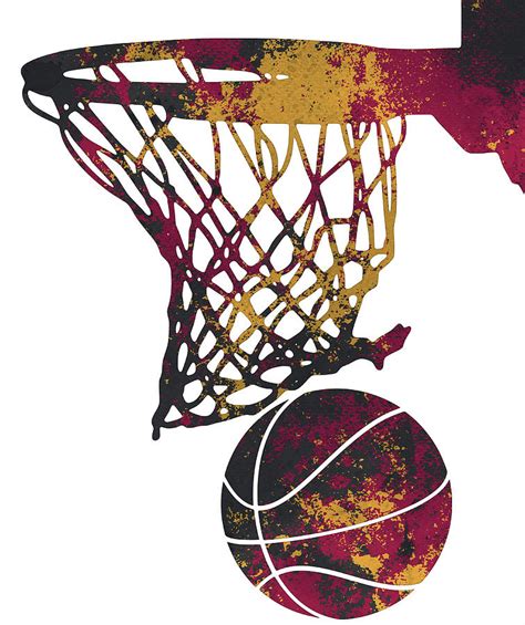 Heat Basketball Hoop Abstract Art 1001 Mixed Media By Joe Hamilton