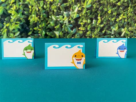 Baby Shark Food Labels Baby Shark Place Cards Baby Shark Etsy