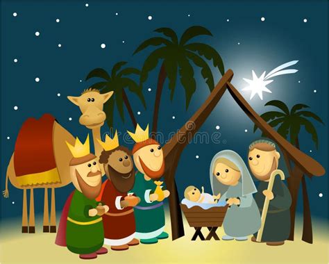 Christmas Nativity Scene Stock Vector Illustration Of King 45039444