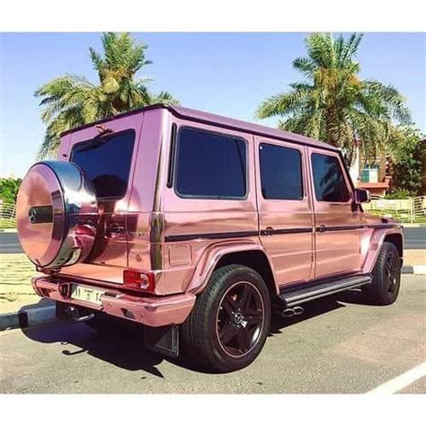 Shiny Chrome Pink Suv Perfect Mercedes G Wagon Luxury Cars Fancy Cars