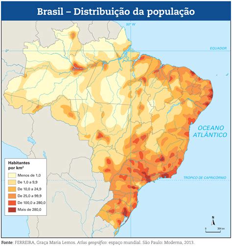 Identifique Uma Característica Da Distribuição Espacial Da População Brasileira