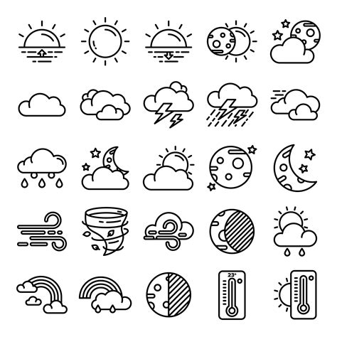 Weather Icons Pack 465759 Vector Art At Vecteezy