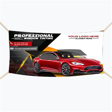 Window Tint Pro Yellow And Red Marketing Tint