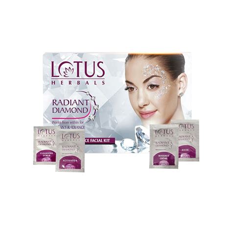 Lotus Herbals Radiant Diamond Facial Kit Price Buy Online At ₹263 In