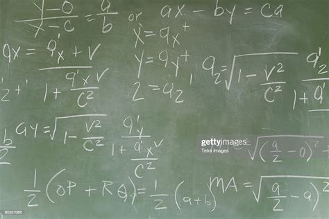 Blackboard With Math Equations High Res Stock Photo Getty Images