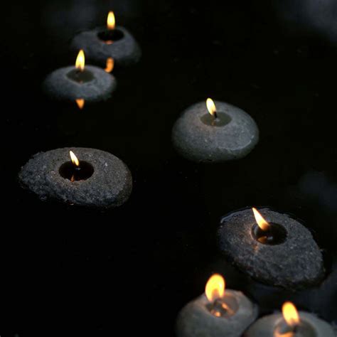 These Highly Realistic Floating Pebble Candles Come As A Set Of 3 Sizes