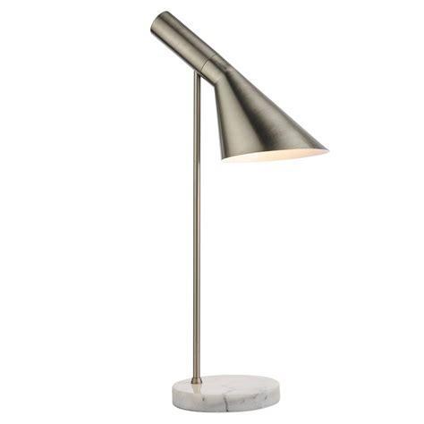 Industrial Style Desk Lamp With Marble Base 10w E27 Endon Carlo 95460