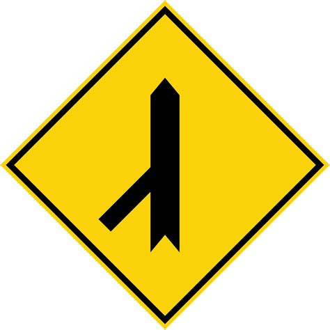 Traffic Merges Ahead Sign In Malaysia Clipart Free Download