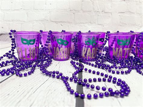 Shot Glass Necklace Beads Personalized New Orleans Favors Etsy