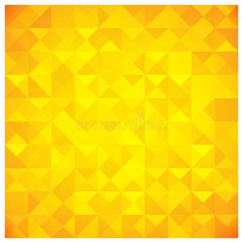 Triangle And Square Yellow Abstract Pattern Stock Vector Illustration