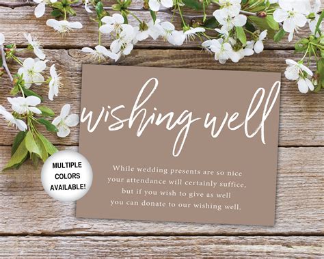 Wishing Well Card Teal For Bridal Shower Bridal Shower Etsy