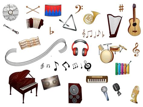 Different Types Of Musical Instruments Royalty Free Vector