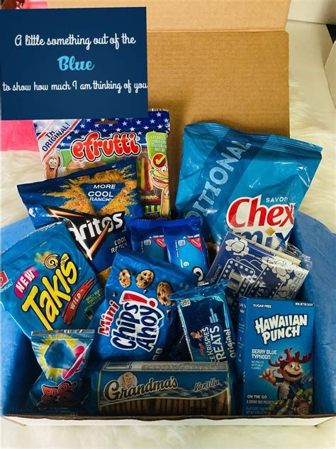 Something Out Of The Blue Care Package Candy Box Ts For Him