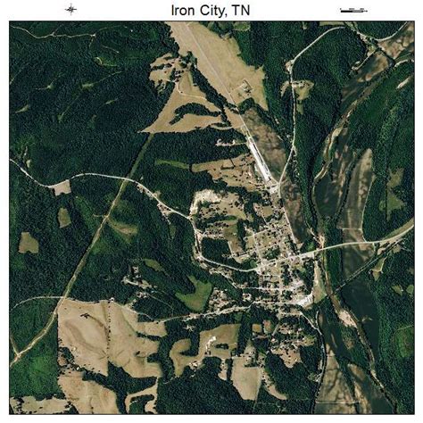 Aerial Photography Map Of Iron City Tn Tennessee