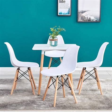 Bree Wooden 4 Seater Dining Table Set Decornation
