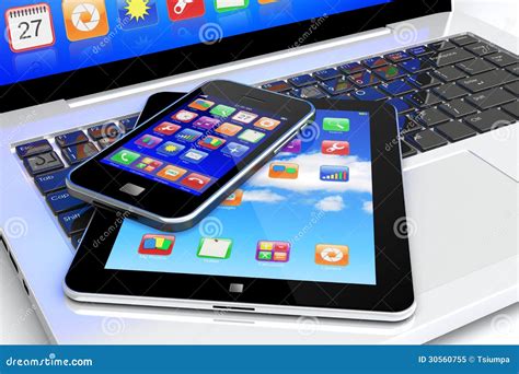 Laptop Tablet Pc And Smartphone Royalty Free Stock Photo Image 30560755