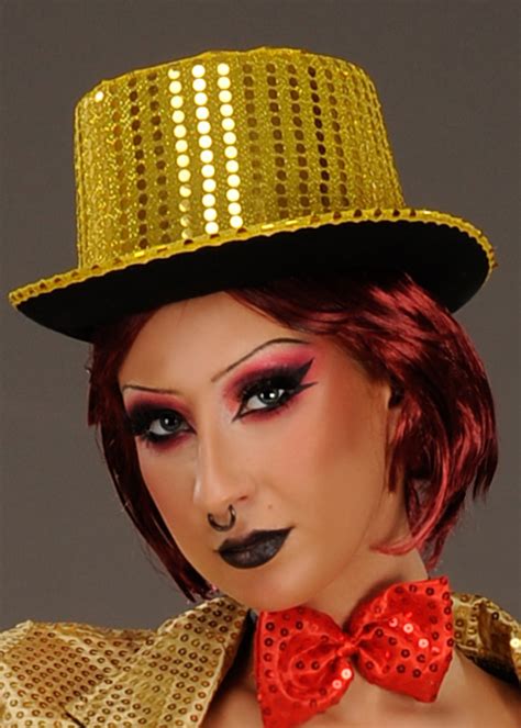 Rocky Horror Columbia Style Gold Sequin Top Hat Rh Struts