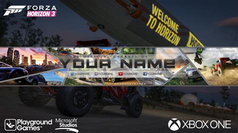Forza Horizon 3 Youtube Channel Banner Template Madmoneybanks