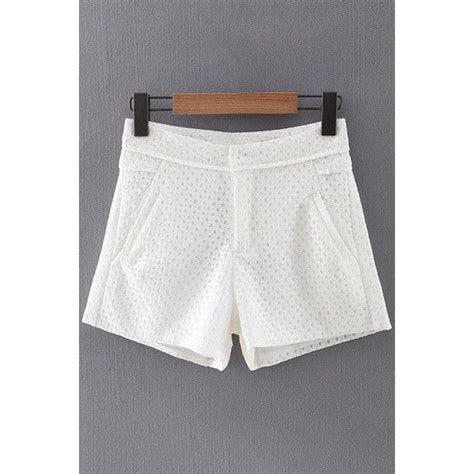 Lace Solid Color Pockets Shorts Casual Friday Outfit Shorts With