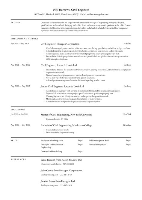 Top 25 Free And Paid Engineering Resume Templates 2020