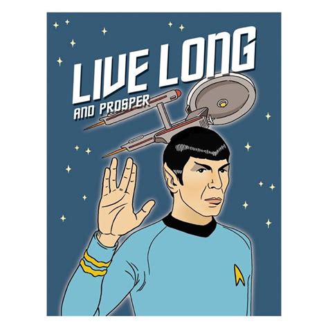 Live Long Prosper Card Star Trek Birthday Cards Birthday Cards