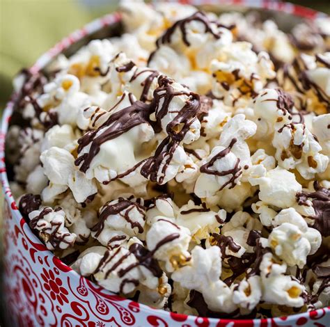 Chocolate Drizzled Popcorn