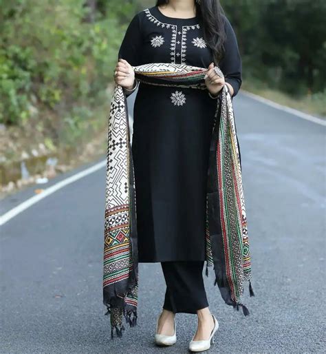 Black Salwar Kameez Suit Punjabi Festival Dress Indian Kurta Etsy
