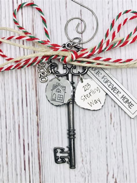 Our Forever Home Personalized Skeleton Key Christmas Ornament 2020